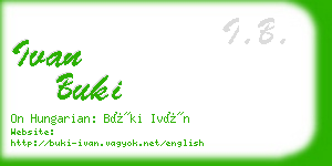 ivan buki business card